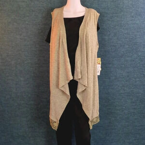 One World XL Open Cascade Front Vest Color Sage